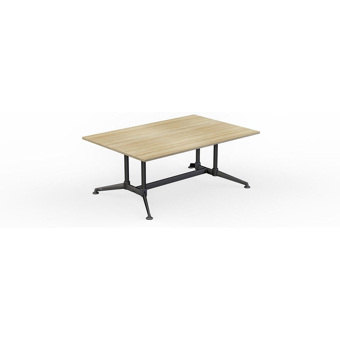 Modulus All Black Twin Post Collar leg Meeting Table