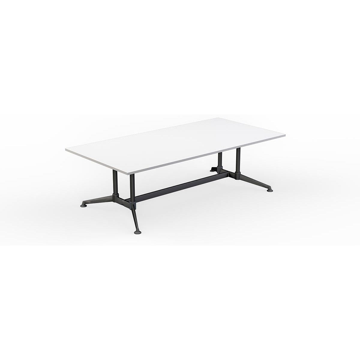 Modulus All Black Twin Post Collar leg Meeting Table