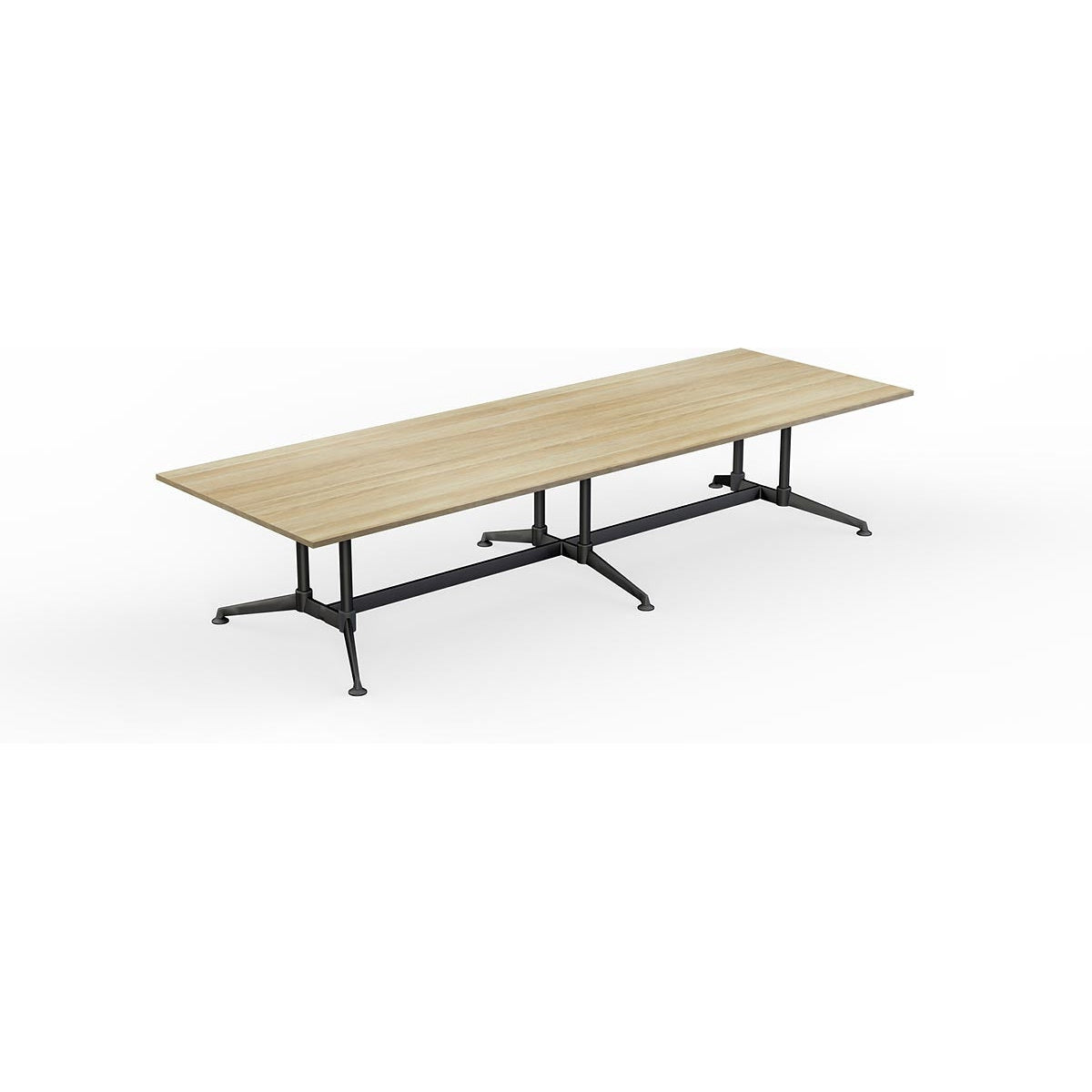 Modulus All Black Twin Post Collar leg Meeting Table