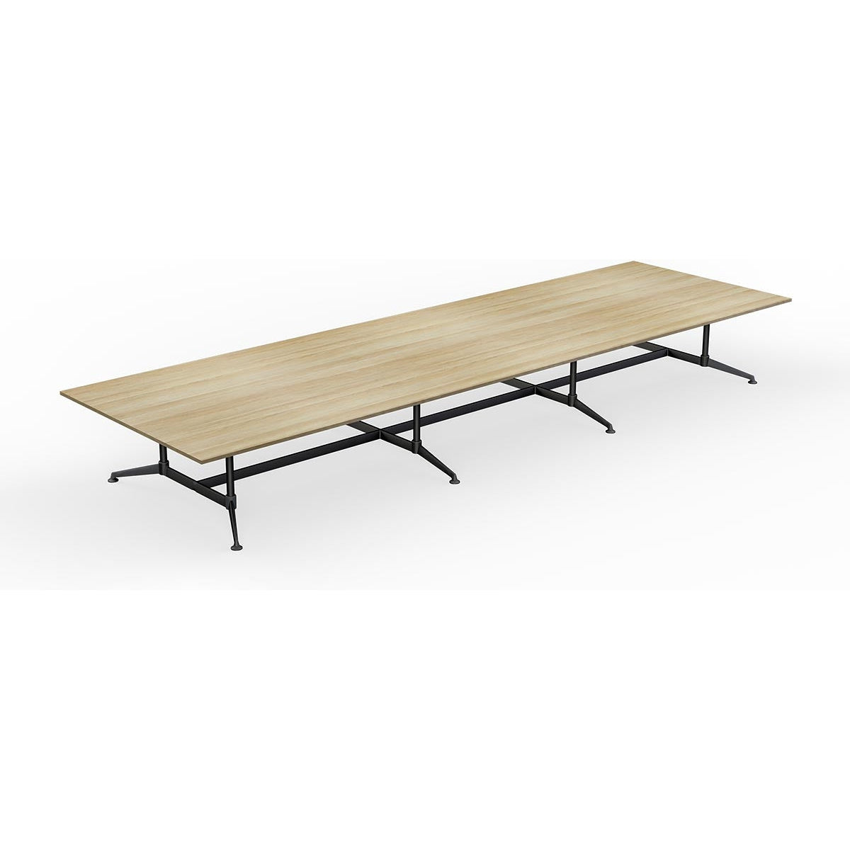 Modulus All Black Twin Post Collar leg Meeting Table