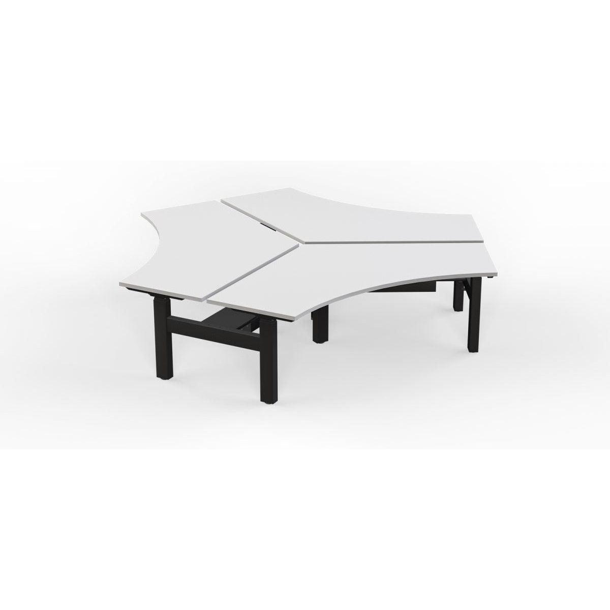 Agile 3 User Electrical Triple 120° Workstation - White Top