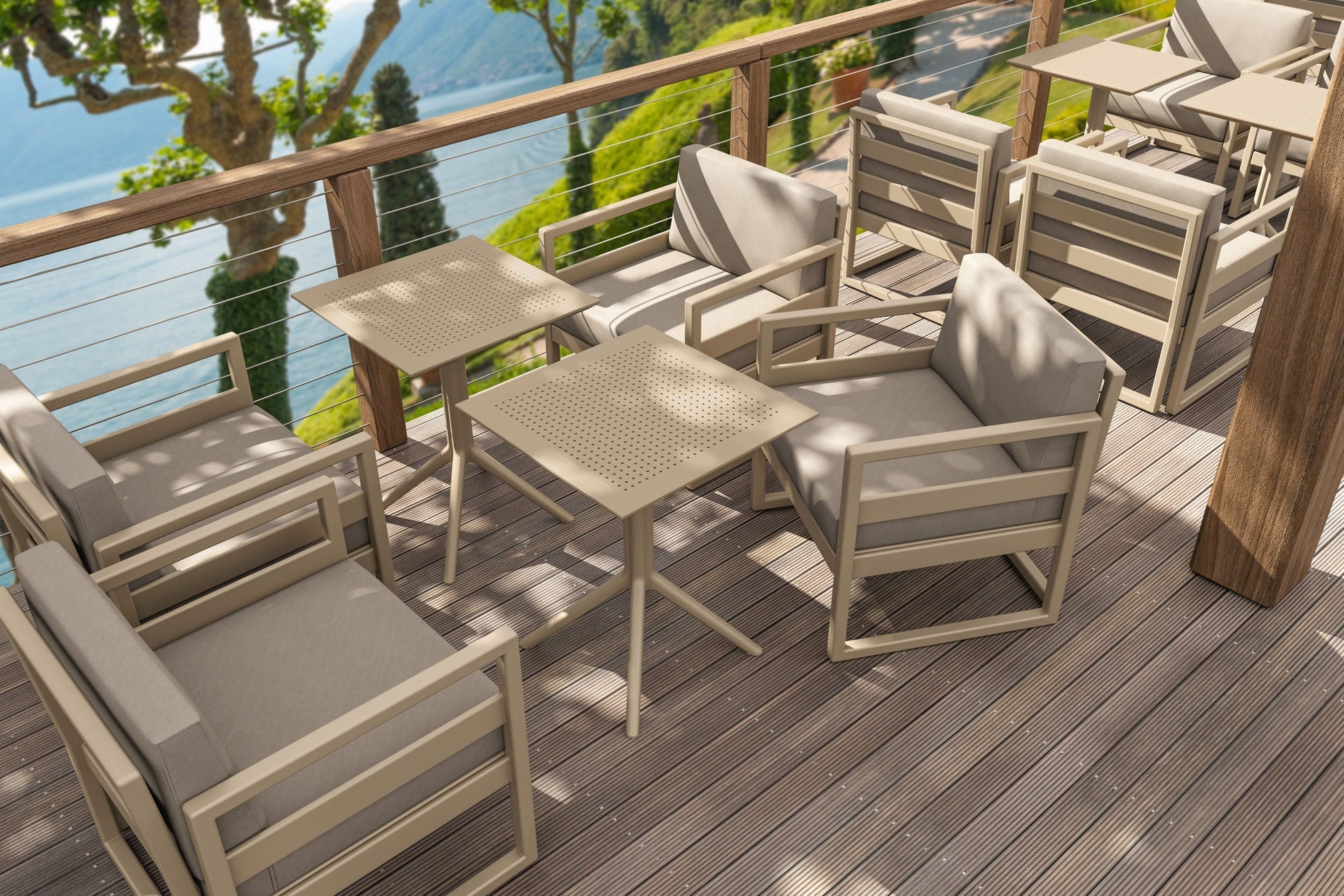 Mykonos Lounge Armchair with Cushion