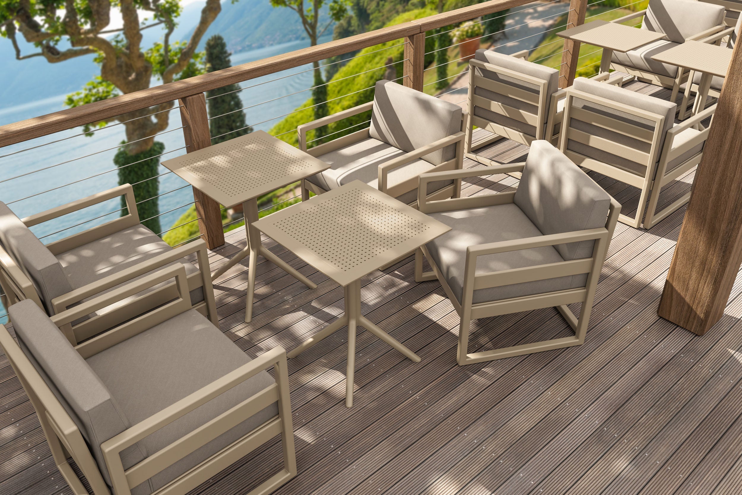 Mykonos Lounge Armchair with Cushion