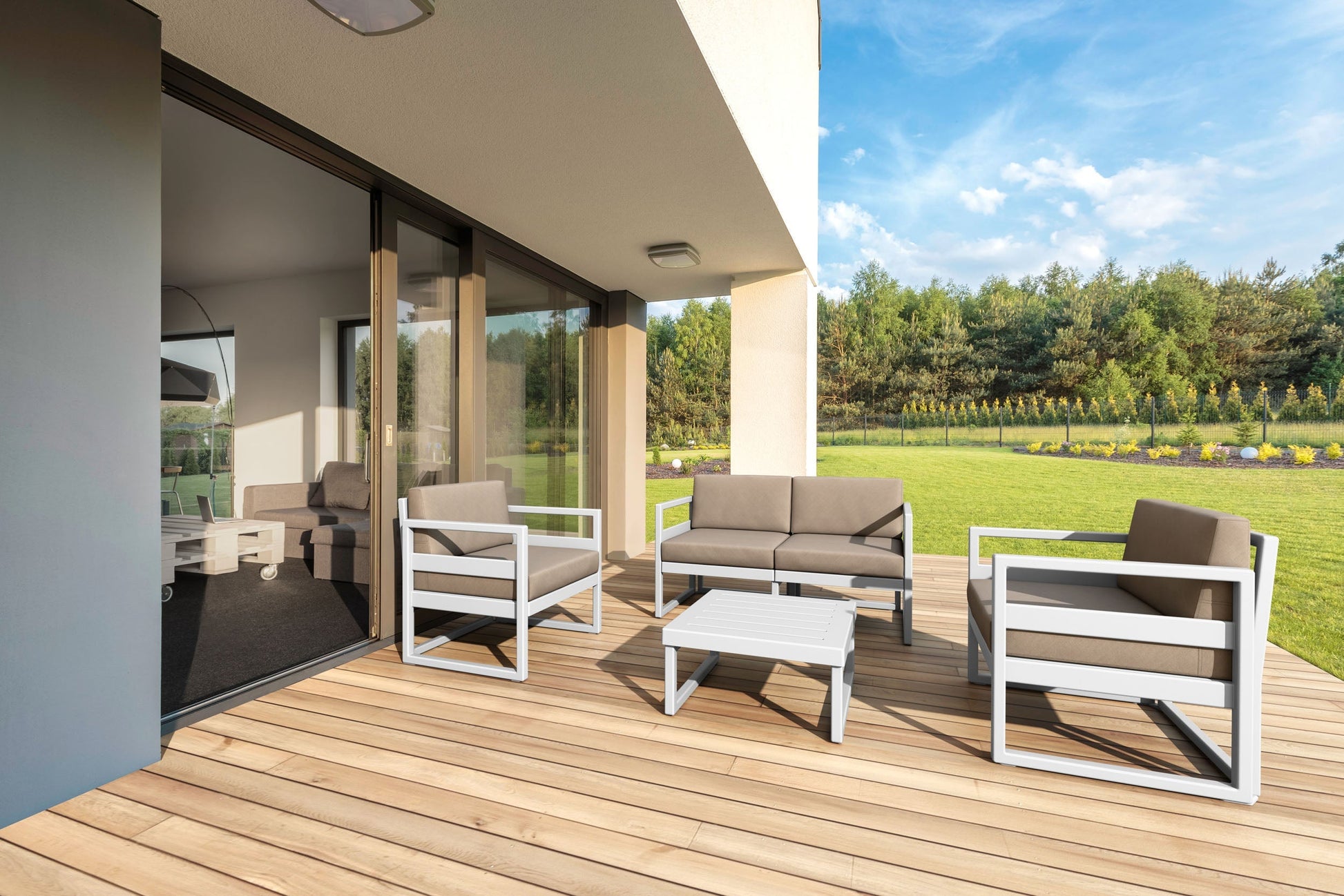 Mykonos Lounge Armchair with Cushion