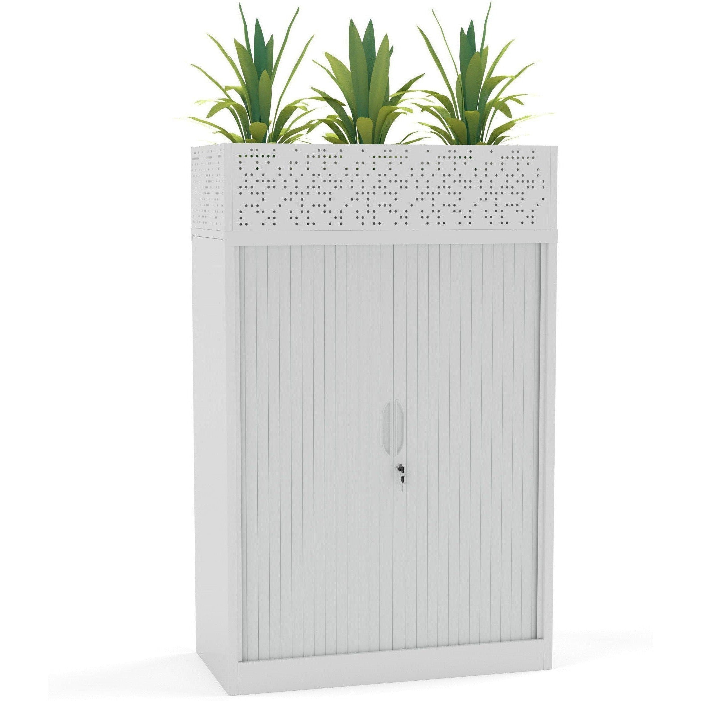 Nevada Tambour Storage Box with Planter Box