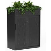 Nevada Sliding Door Credenza with Planter Box