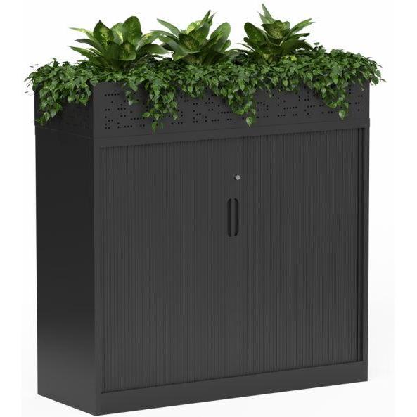 Nevada Tambour Cabinet with Planter Box