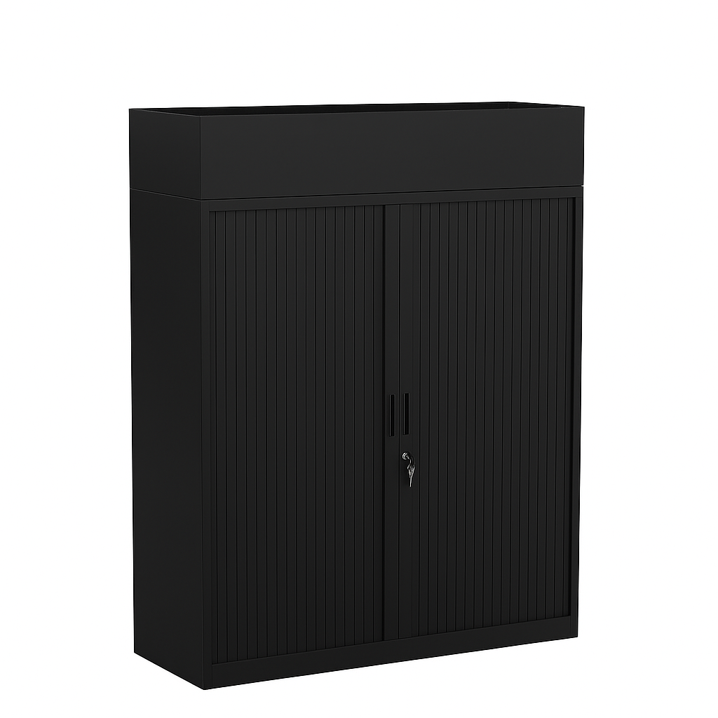 Steelco Tambour Door Cabinet 1200H x 1200W (3 Shelves)