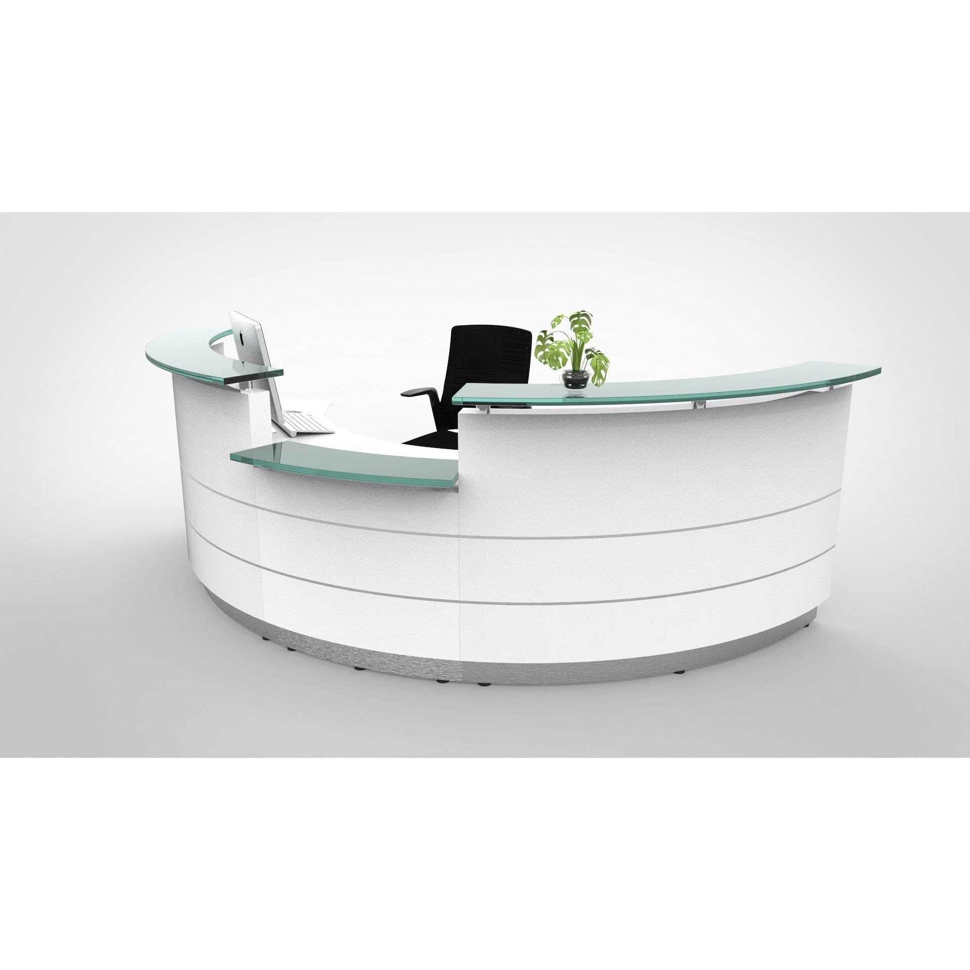 Polaris Curved Reception Counter - Lower Height Piece -D2