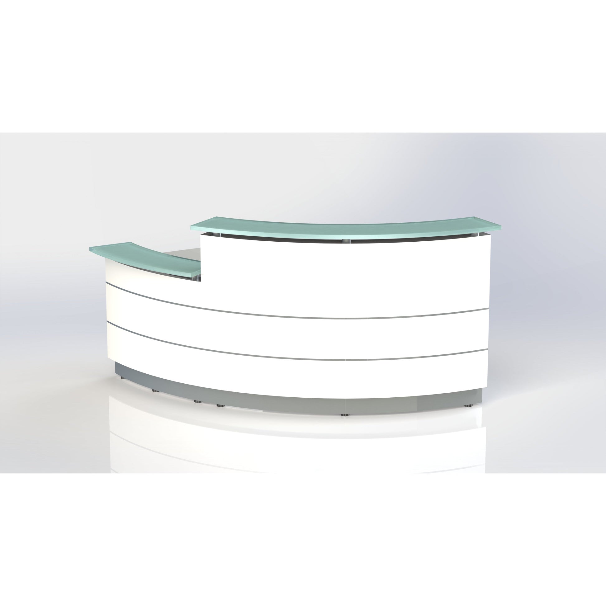 Polaris Curved Reception Counter - Lower Height Piece -D2