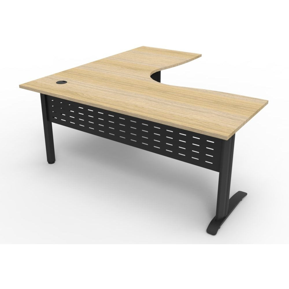 Rapid Span Corner Workstation - Natural Oak