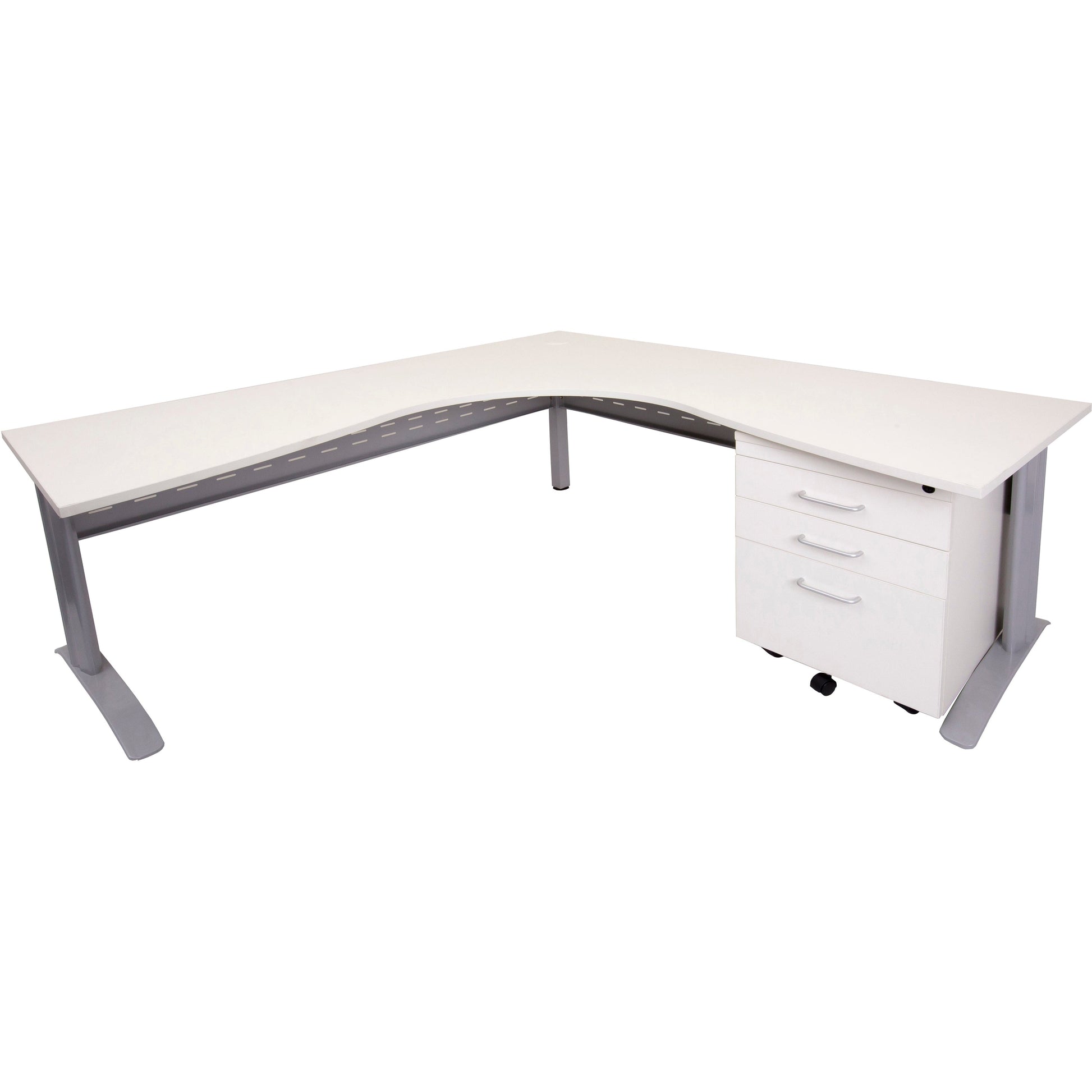 Rapid Span Corner Workstation - White