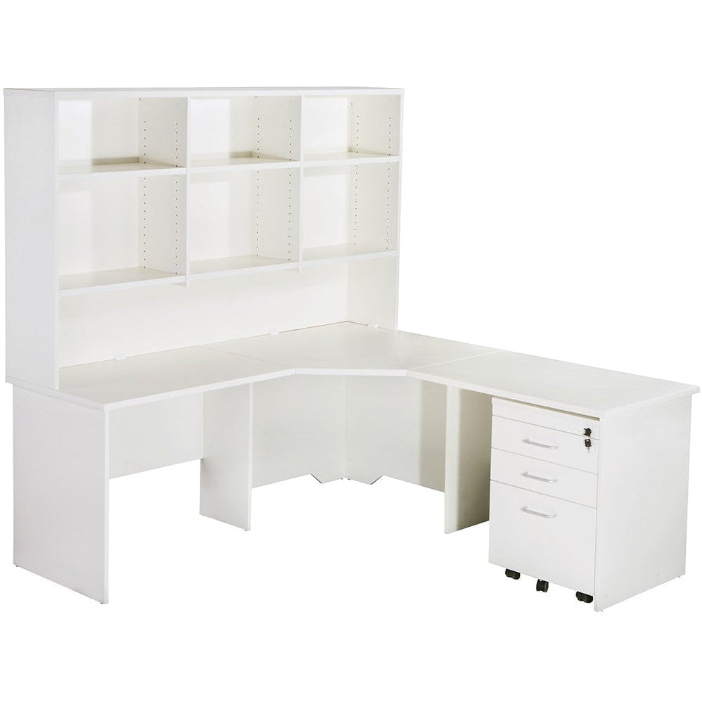 Rapid Worker Corner Workstation with Hutch