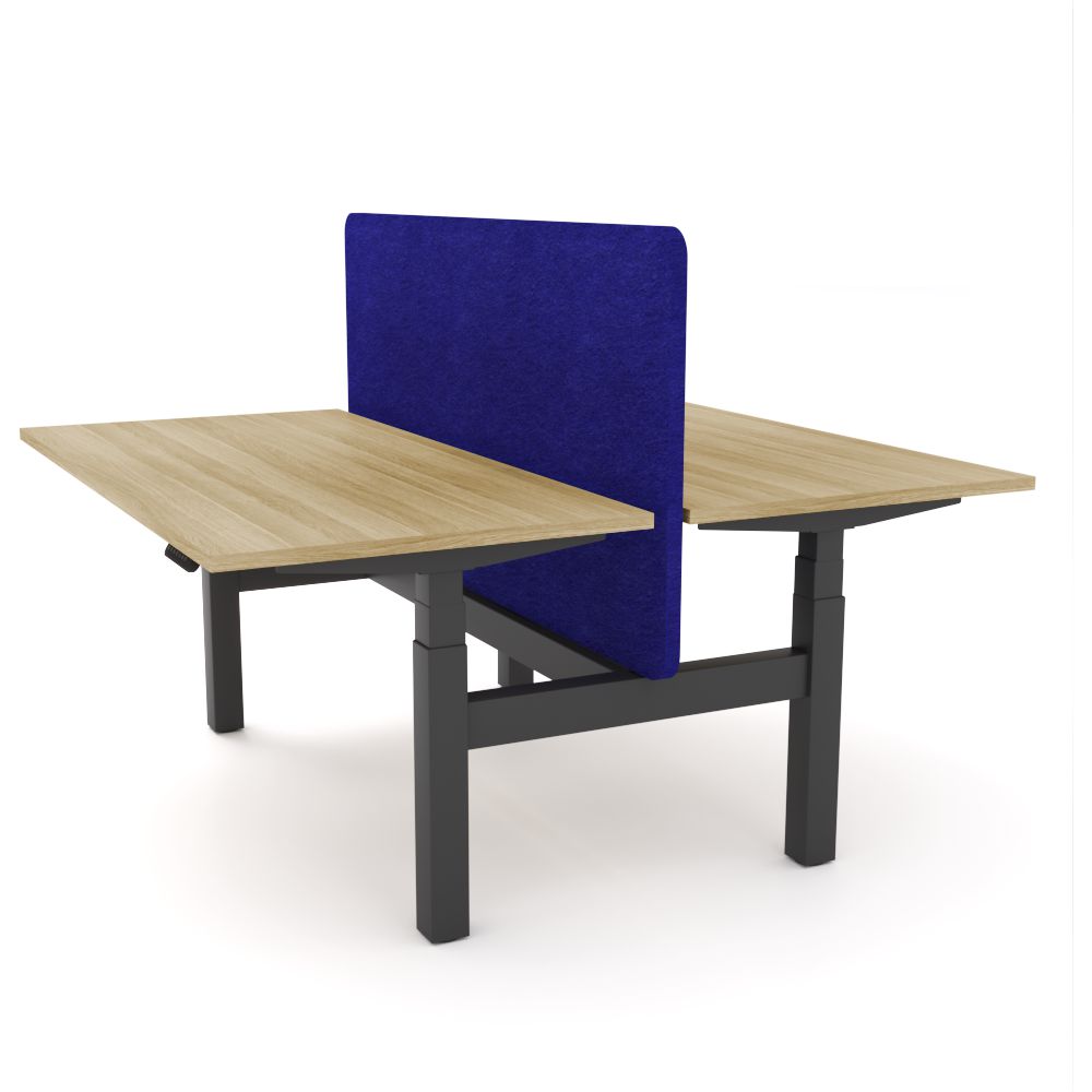 Dynamo Plus - Electric Height Adjustable Double Sided Workstation With Screen (Blue Screen)