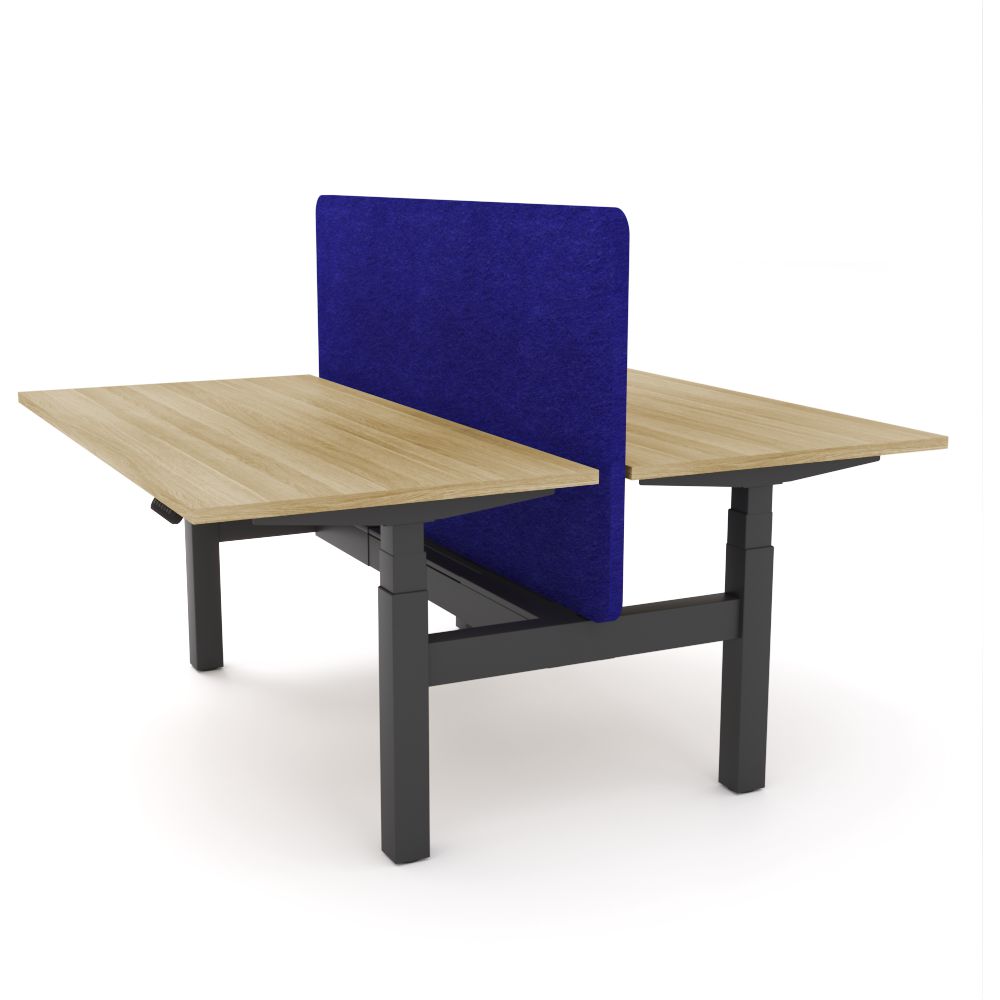 Dynamo Plus - Electric Height Adjustable Double Sided Workstation With Screen (Blue Screen)