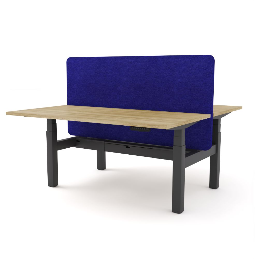 Dynamo Plus - Electric Height Adjustable Double Sided Workstation With Screen (Blue Screen)