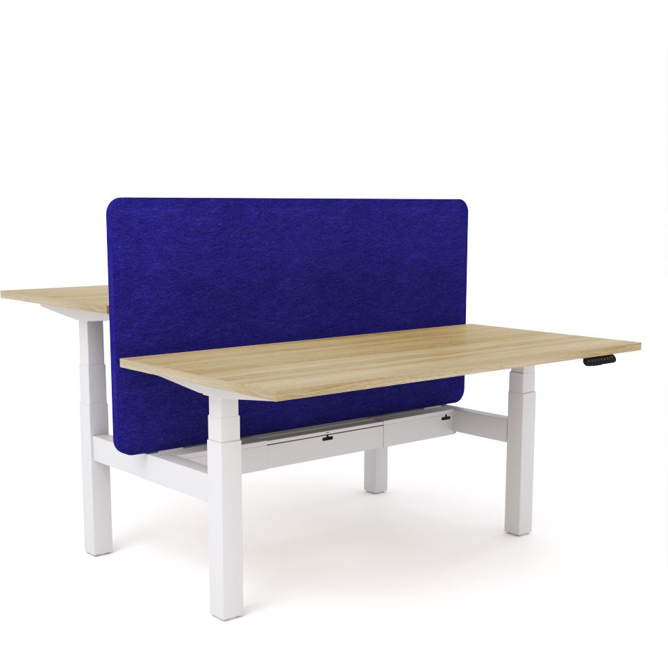 Dynamo Plus - Electric Height Adjustable Double Sided Workstation With Screen (Blue Screen)