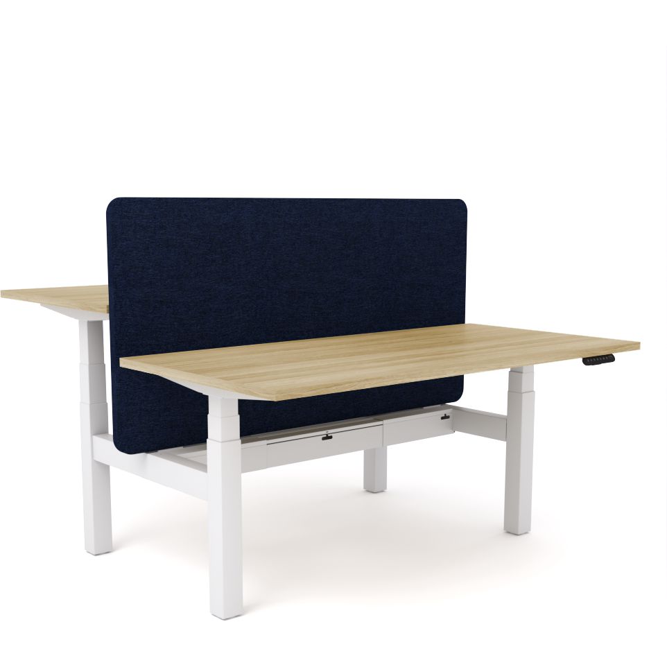 Dynamo Plus - Electric Height Adjustable Double Sided Workstation With Screen (Dark Blue Screen)