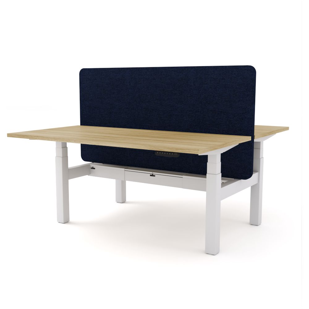 Dynamo Plus - Electric Height Adjustable Double Sided Workstation With Screen (Dark Blue Screen)