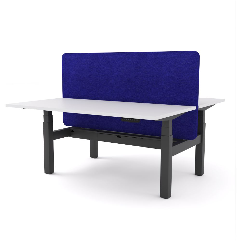 Dynamo Plus - Electric Height Adjustable Double Sided Workstation With Screen (Blue Screen)