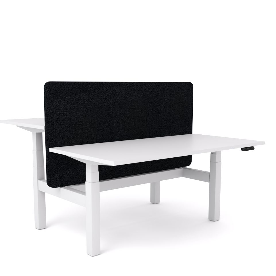 Dynamo Plus - Electric Height Adjustable Double Sided Workstation With Screen (Black Screen)