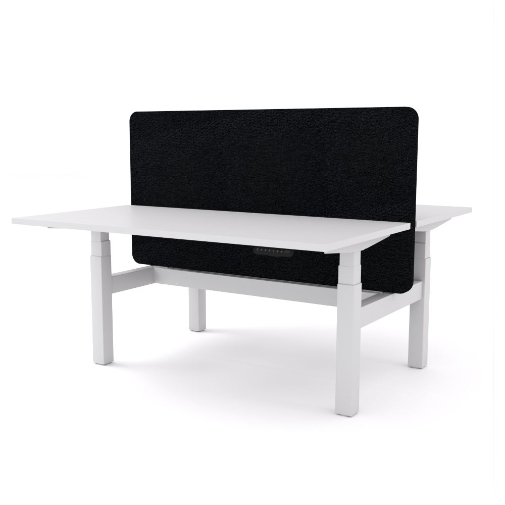 Dynamo Plus - Electric Height Adjustable Double Sided Workstation With Screen (Black Screen)