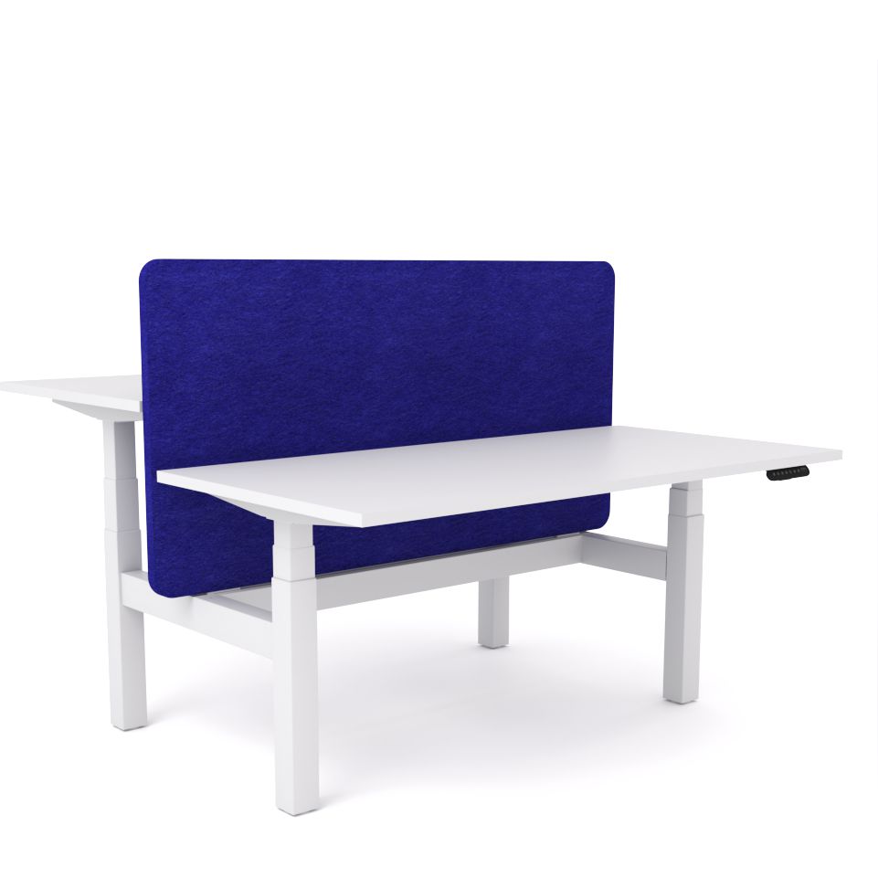 Dynamo Plus - Electric Height Adjustable Double Sided Workstation With Screen (Blue Screen)
