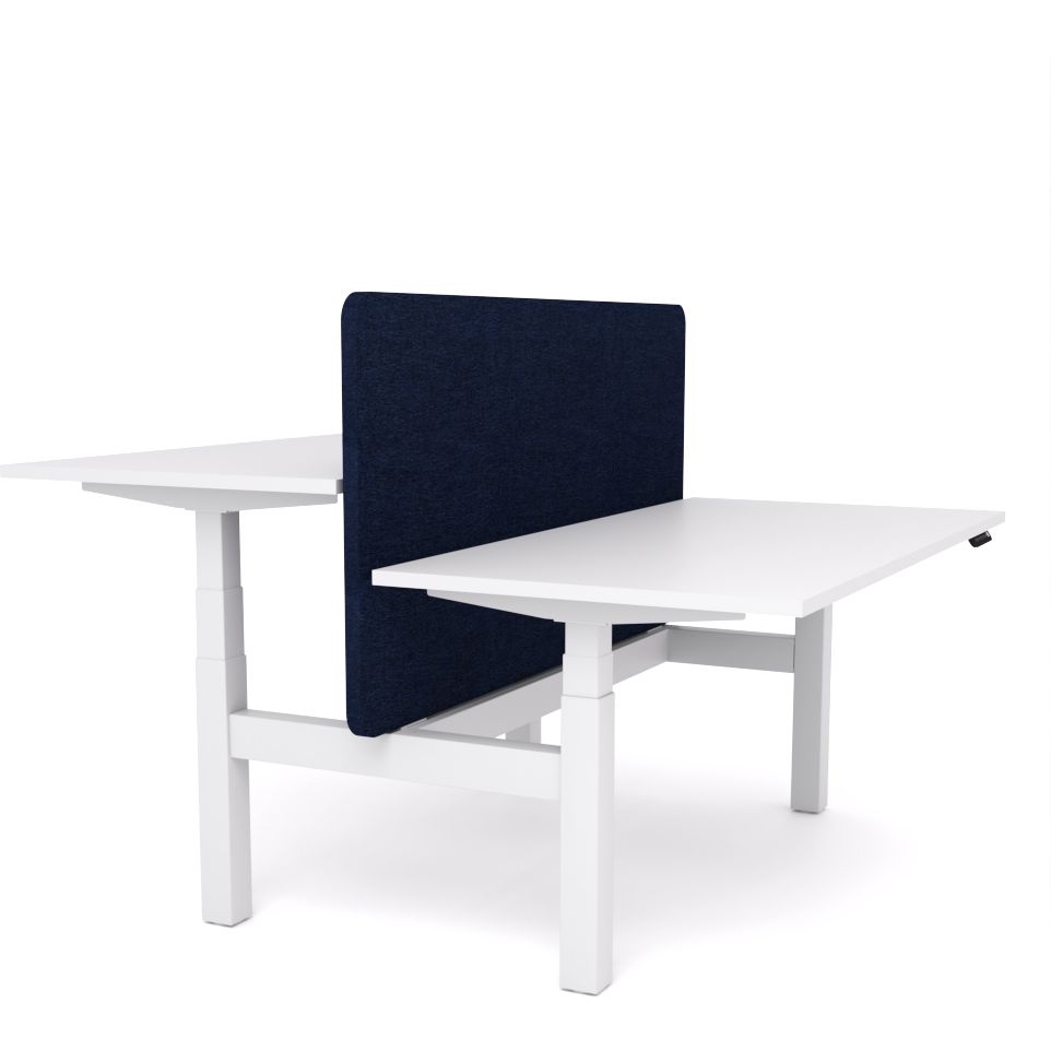 Dynamo Plus - Electric Height Adjustable Double Sided Workstation With Screen (Dark Blue Screen)