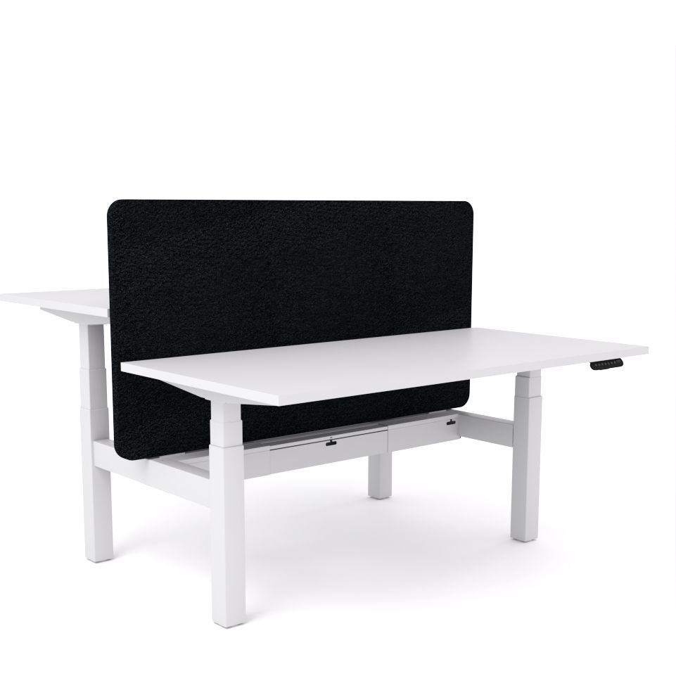 Dynamo Plus - Electric Height Adjustable Double Sided Workstation With Screen (Black Screen)