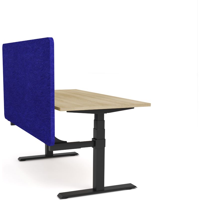 Dynamo Plus - Electric Height Adjustable Single Workstation With Screen (Blue Screen)
