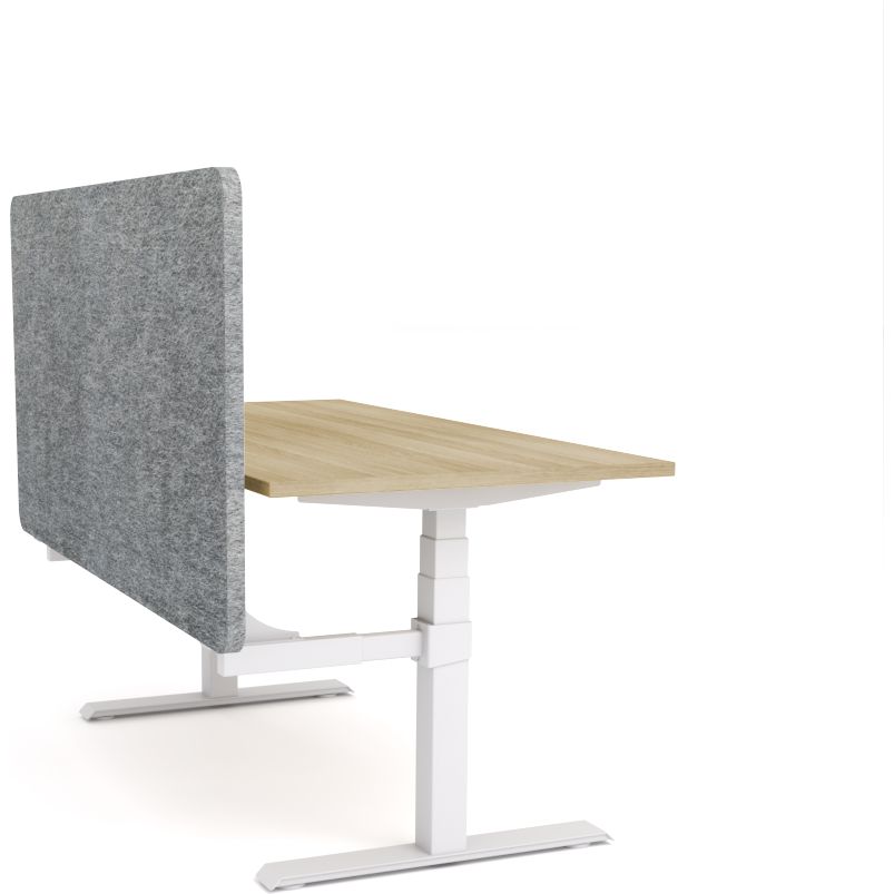 Dynamo Plus - Electric Height Adjustable Single Workstation With Screen (Grey Screen)
