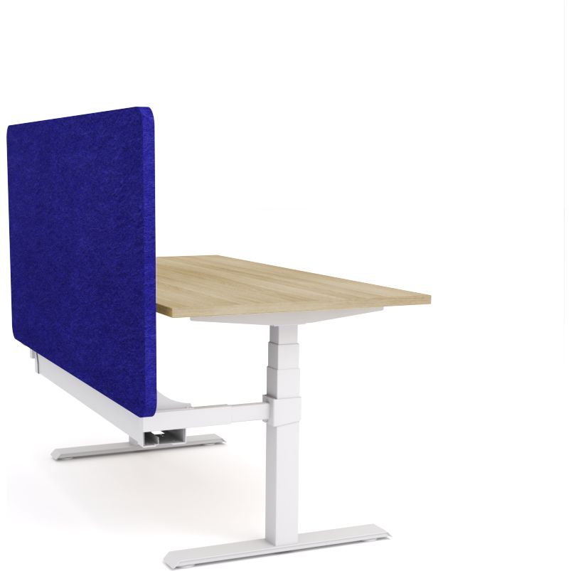 Dynamo Plus - Electric Height Adjustable Single Workstation With Screen (Blue Screen)