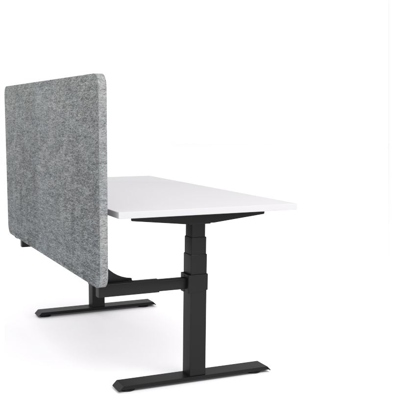 Dynamo Plus - Electric Height Adjustable Single Workstation With Screen (Grey Screen)