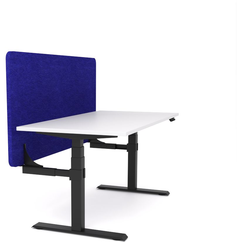 Dynamo Plus - Electric Height Adjustable Single Workstation With Screen (Blue Screen)