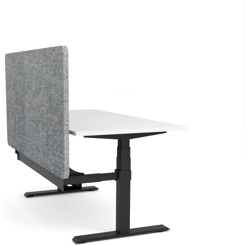 Dynamo Plus - Electric Height Adjustable Single Workstation With Screen (Grey Screen)