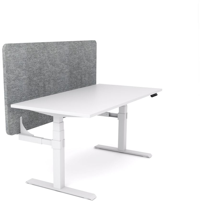Dynamo Plus - Electric Height Adjustable Single Workstation With Screen (Grey Screen)