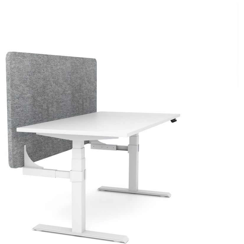 Dynamo Plus - Electric Height Adjustable Single Workstation With Screen (Grey Screen)