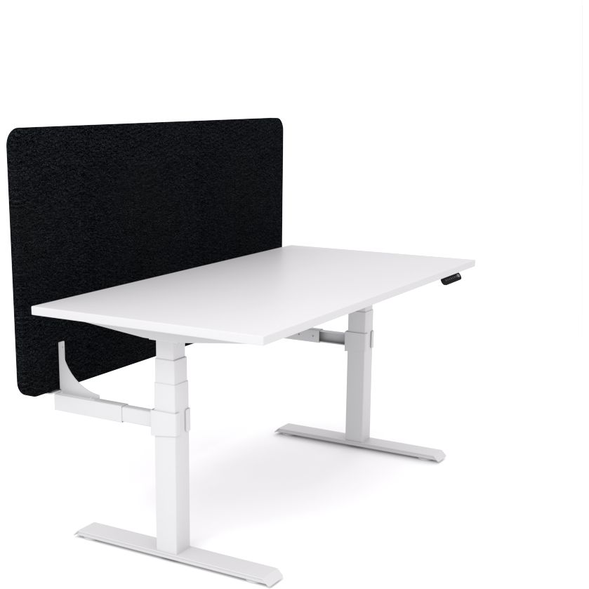 Dynamo Plus - Electric Height Adjustable Single Workstation With Screen (Black Screen)