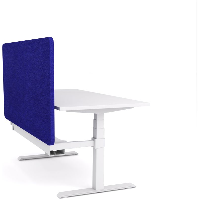 Dynamo Plus - Electric Height Adjustable Single Workstation With Screen (Blue Screen)