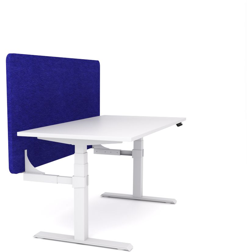 Dynamo Plus - Electric Height Adjustable Single Workstation With Screen (Blue Screen)