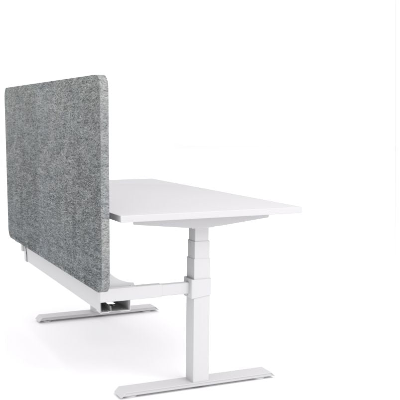 Dynamo Plus - Electric Height Adjustable Single Workstation With Screen (Grey Screen)