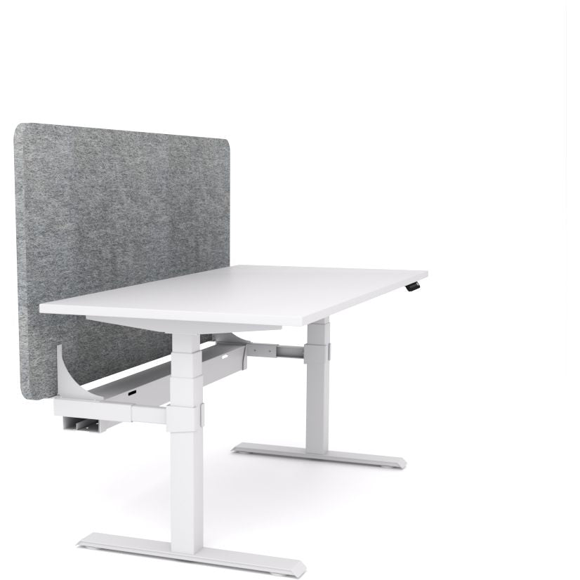 Dynamo Plus - Electric Height Adjustable Single Workstation With Screen (Grey Screen)