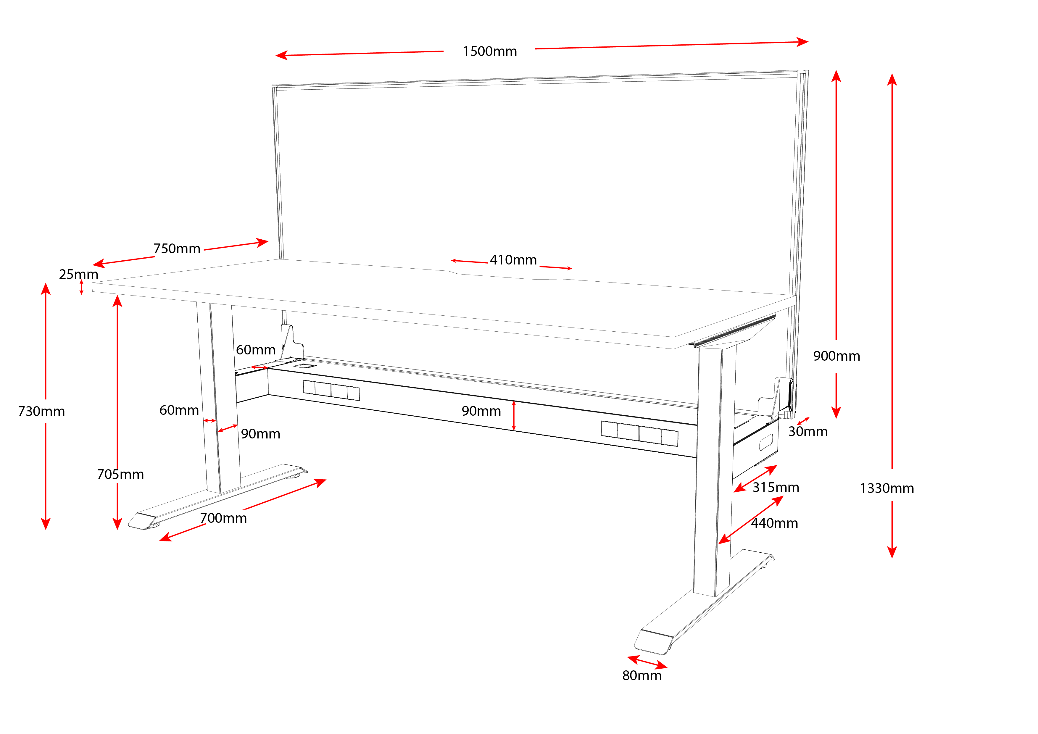Boost Static Single Workstation (Non-Adjustable)