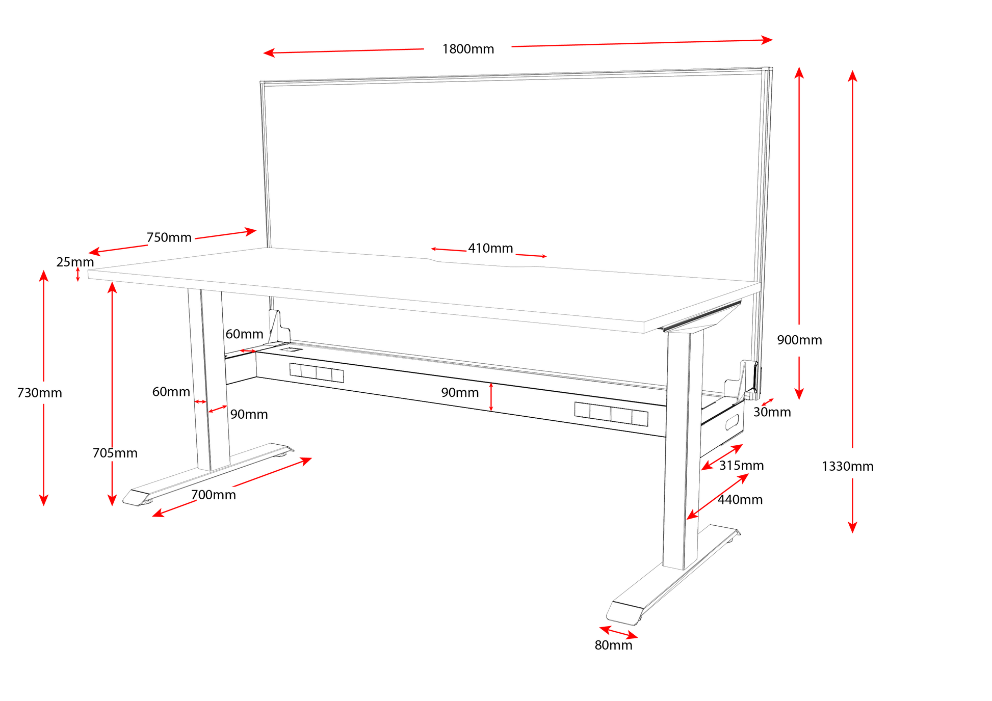 Boost Static Single Workstation (Non-Adjustable)