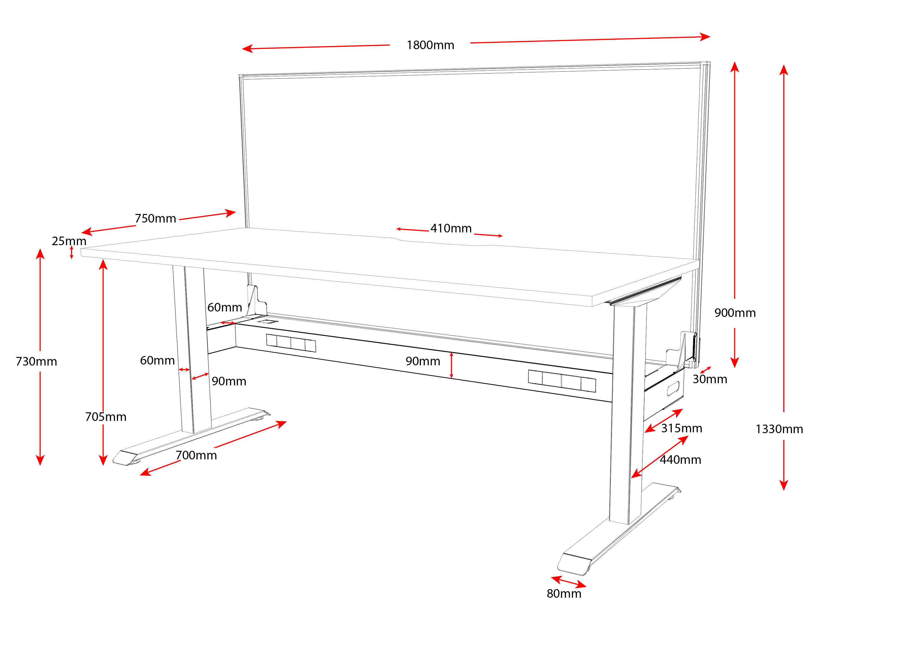 Boost Static Single Workstation (Non-Adjustable)