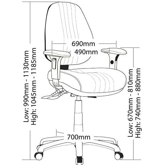 Safari 2 Lever Big Boy Seat Task Chair