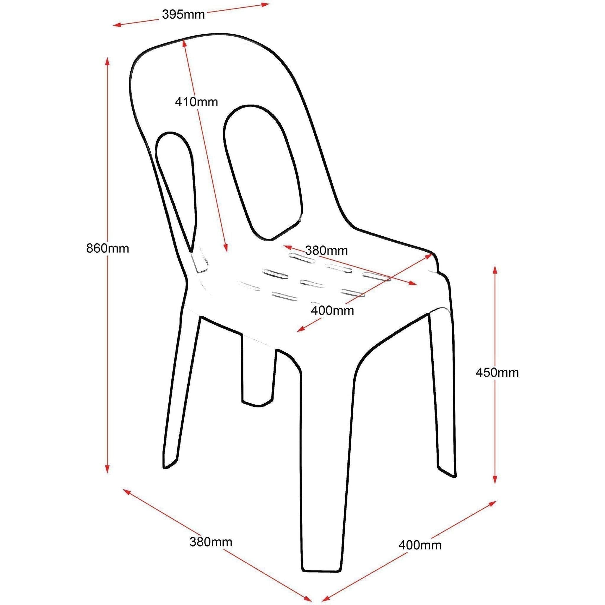 Set of 10 Heavy Duty Poly Chairs - PIPEE