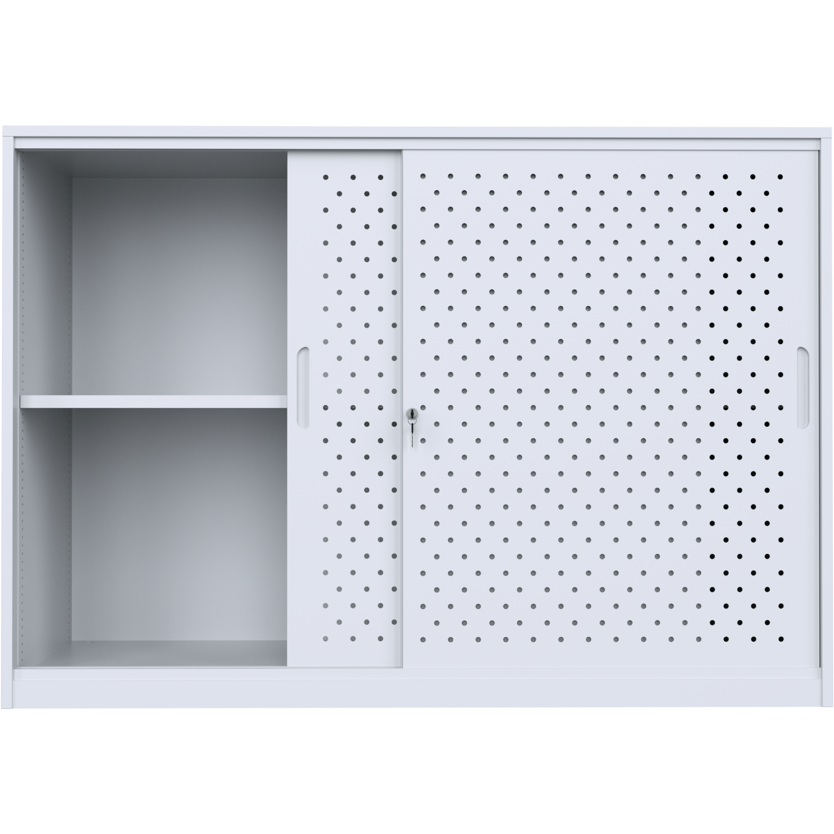 A-File Sliding Door Cabinet 1600W with 2 Shelves