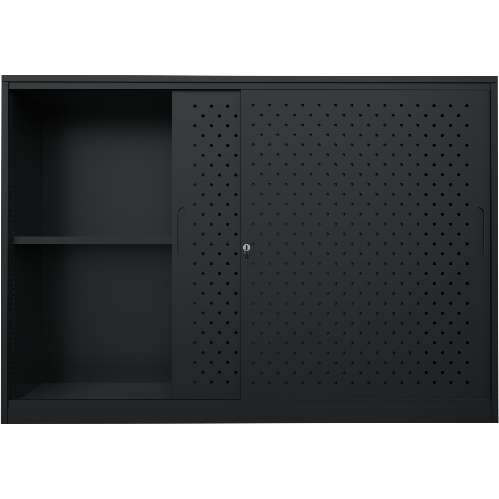 A-File Sliding Door Cabinet 1600W with 2 Shelves