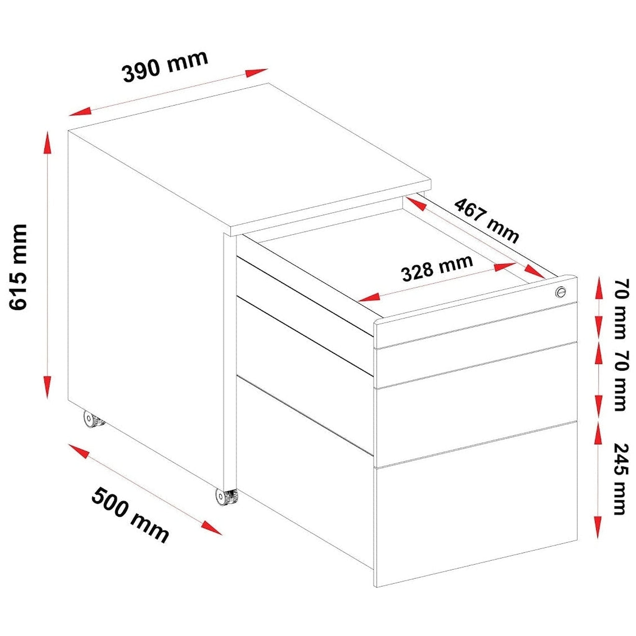 Steelco Trimline Mobile Pedestals